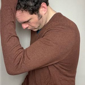 Pumpkin Brown Goodfellow V-Neck Sweater from Target Collegiate